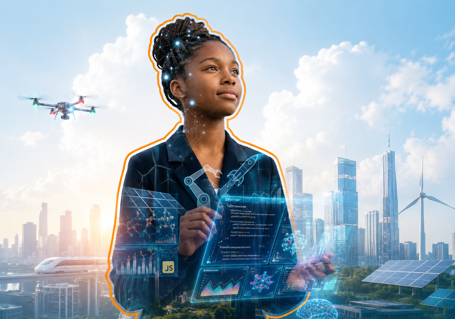 Student exploring AI, STEM, and future workforce technologies